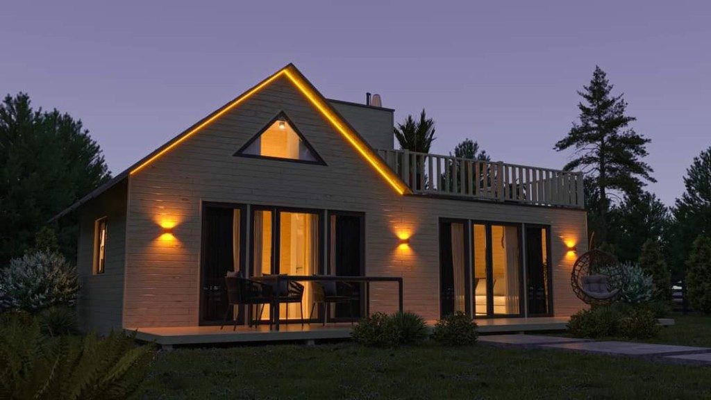 Ahşap tiny house — genel dış görünüm